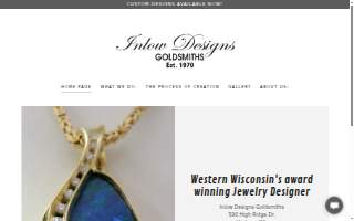 Inlow Designs Jewelers website