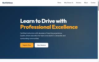 Best Defense Driving School website