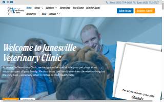 Janesville Veterinary Clinic - East website