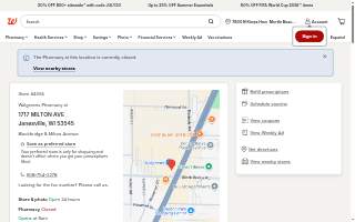 Walgreens Pharmacy website