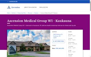 Ascension Medical Group WI - Kaukauna website