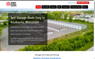Nearby Storage Kaukauna website