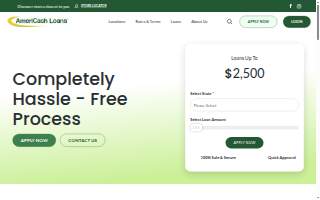 AmeriCash Loans - Kenosha website