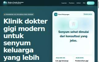Modern Family Dentists website