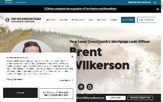 Brent Wilkerson at CrossCountry Mortgage website