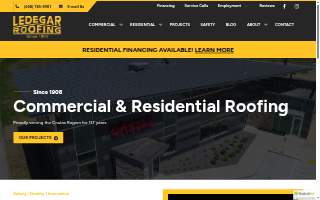 Ledegar Roofing Company, Inc. website