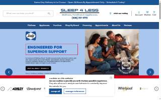 Sleep 4 Less Mattress, Furniture & Appliance Warehouse website