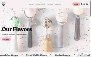 The Pearl Ice Cream Parlor website