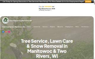 A & E Lawn, Snow and Tree LLC website