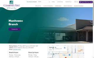 Community First Credit Union of Manitowoc website