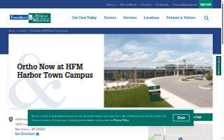 HFM Orthopedics - Ortho Now at Harbor Town Campus website