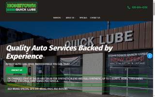 Hometown Quick Lube LLC of Manitowoc website
