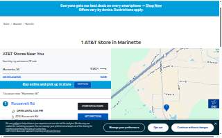 AT&T Store of Marinette website