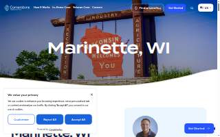 Cornerstone Caregiving of Marinette website