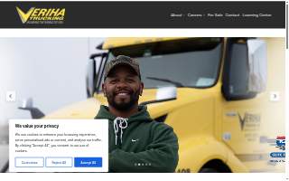 Veriha Trucking, Inc. website