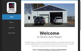 Strack Auto Repair website