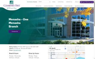 Community First Credit Union of Menasha website