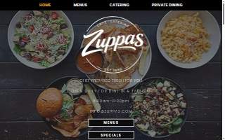 Zuppas Café & Catering website