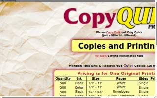 Copy Quik Printing website