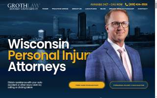 Groth Law Accident Injury Attorneys of Menomonee Falls website