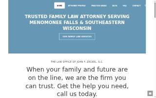 Law Office of John F. Zeckel, S.C. website