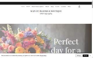 Main St Blooms & Boutique website