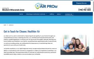 Clean Air Pro website