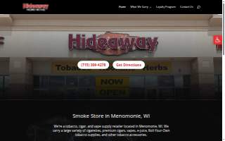 Hideaway Menomonie website