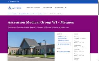 Ascension Medical Group WI - Mequon website