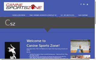 Canine Sports Zone website