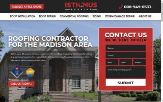 Isthmus Roofing website