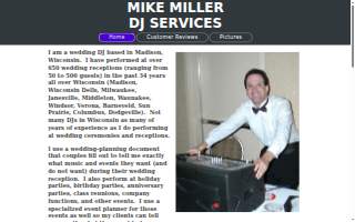 Mike Miller DJ Services website