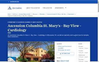 Ascension Columbia St. Mary's - Bay View - Cardiology website