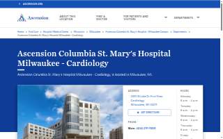 Ascension Columbia St. Mary's - Cardiology of Milwaukee website