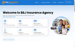 B & J Insurance Agency, Inc. website