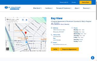Bay View Physical Therapy website