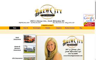 Brew City Insurance website