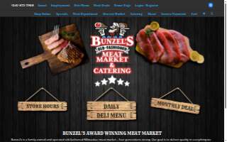 Bunzel's Meat Market and Catering website