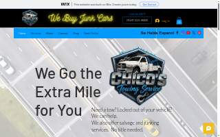 Chicos Towing Service website
