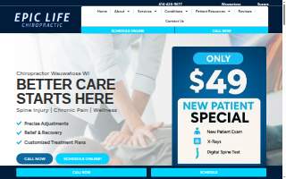 Epic Life Chiropractic website