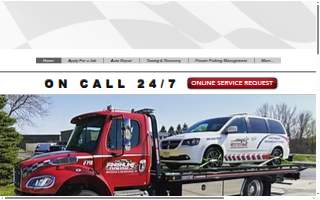 Finish Line Towing website