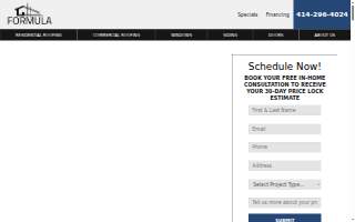 Formula Home Improvements, Inc. website