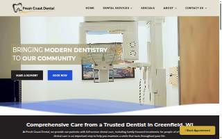 Fresh Coast Dental West Milwaukee website