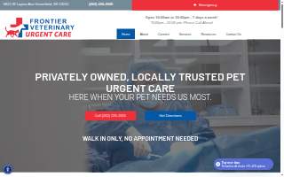 Frontier Veterinary Urgent Care of Milwaukee website