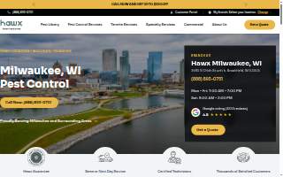Hawx Pest Control of Milwaukee website