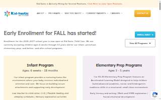 Kid-Tastic Child Care website