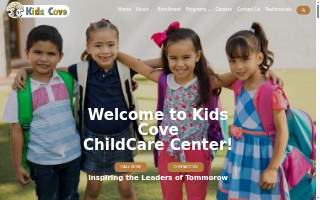 KIDS COVE Childcare Center website