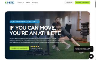 Kinetic Sports Medicine and Performance - Milwaukee website