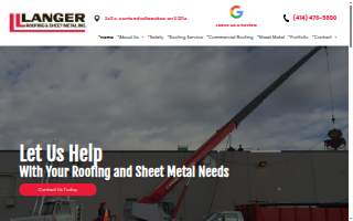 Langer Roofing & Sheet Metal Inc. website