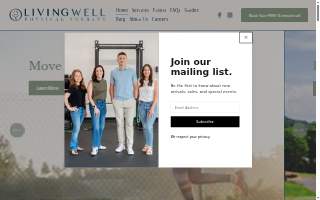 Living Well Physical Therapy & Performance website